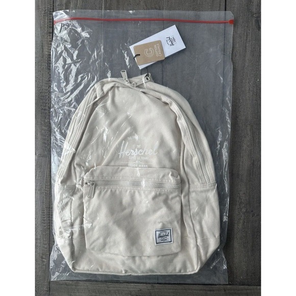 New Herschel Supply Co 100% Enzyme Washed Cotton Casual Daypack Natural Beige - Picture 5 of 5